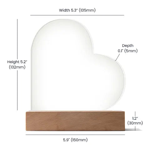 Personalized Gift | Custom Acrylic Heart Plaque For Mom HA-15