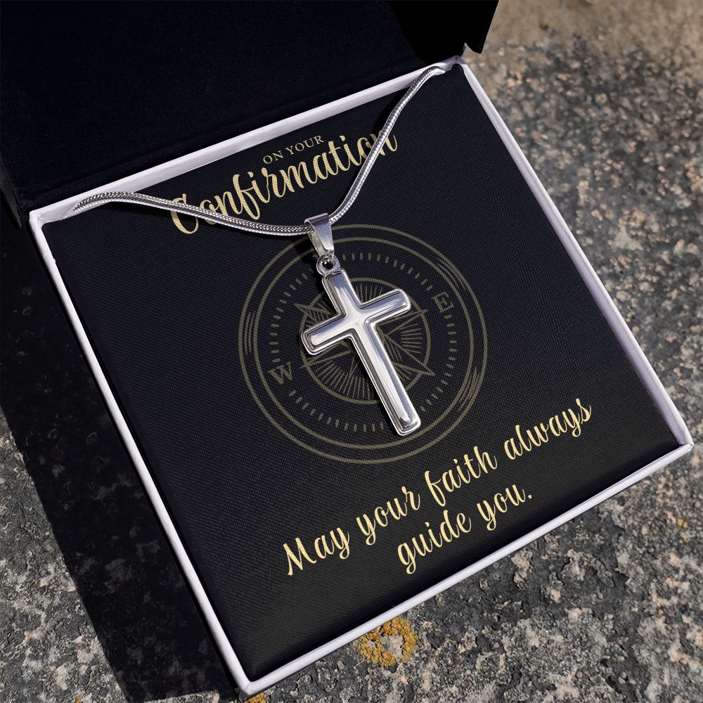 Confirmation Gift For Boy | Faith Cross Necklace 0791SSCN