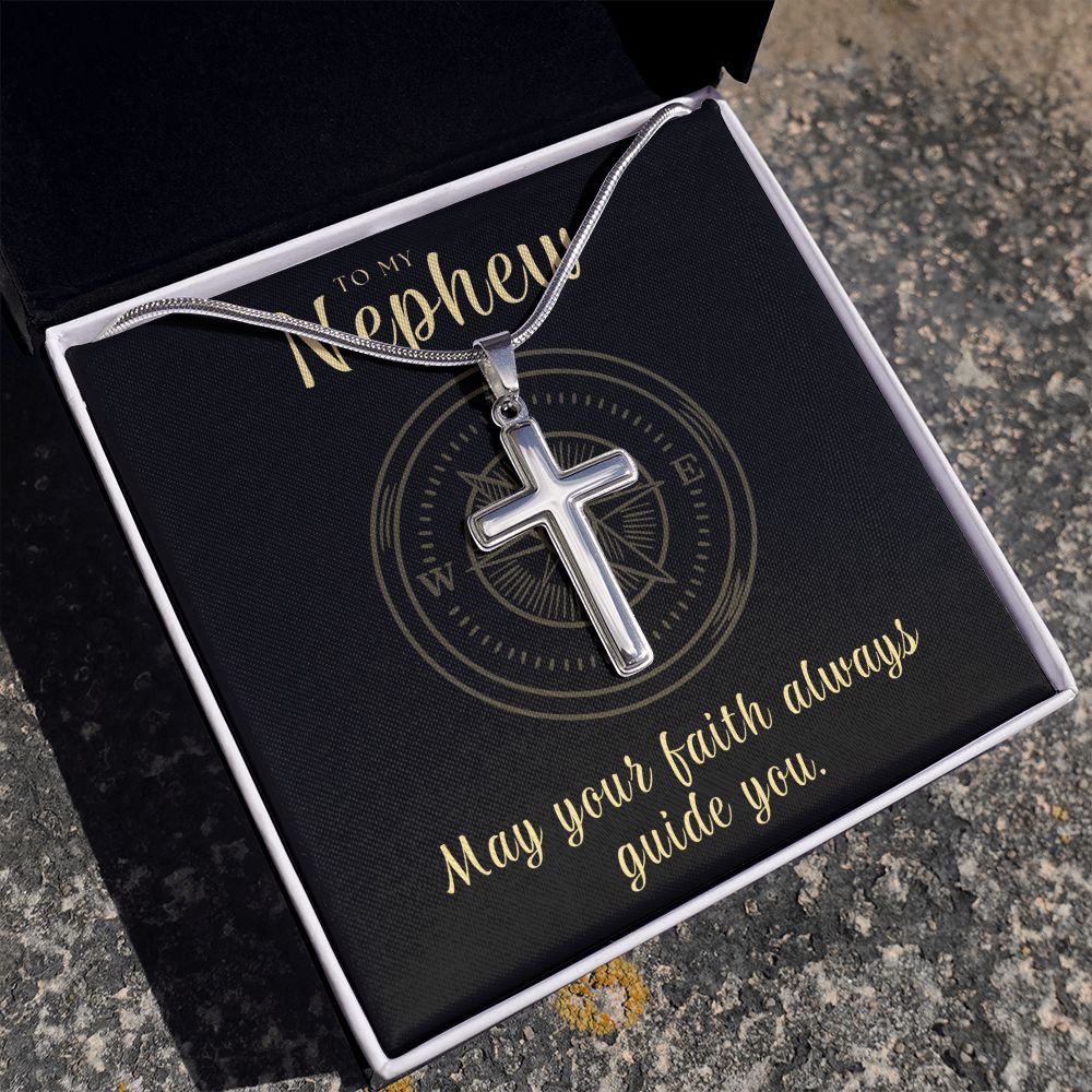 Confirmation Gift For Boy | Faith Cross Necklace 0796SSCN