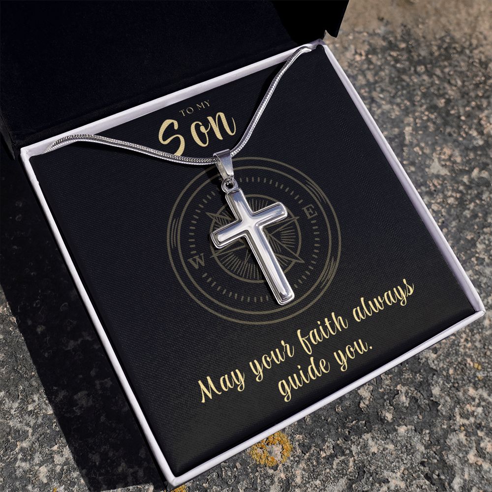 Confirmation Gift For Boy | Faith Cross Necklace 0793SSCN