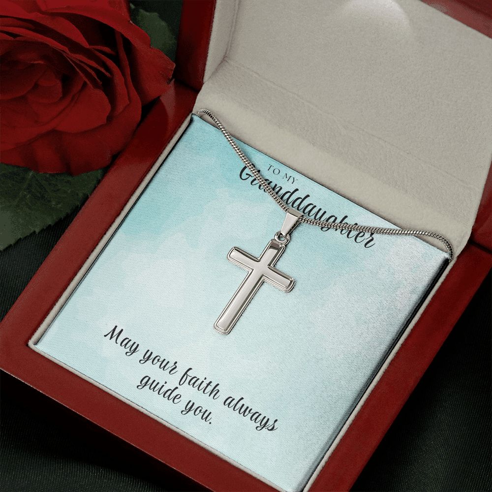 Christian Gift For Her | Granddaughter Faith Cross Necklace 0810SSCN