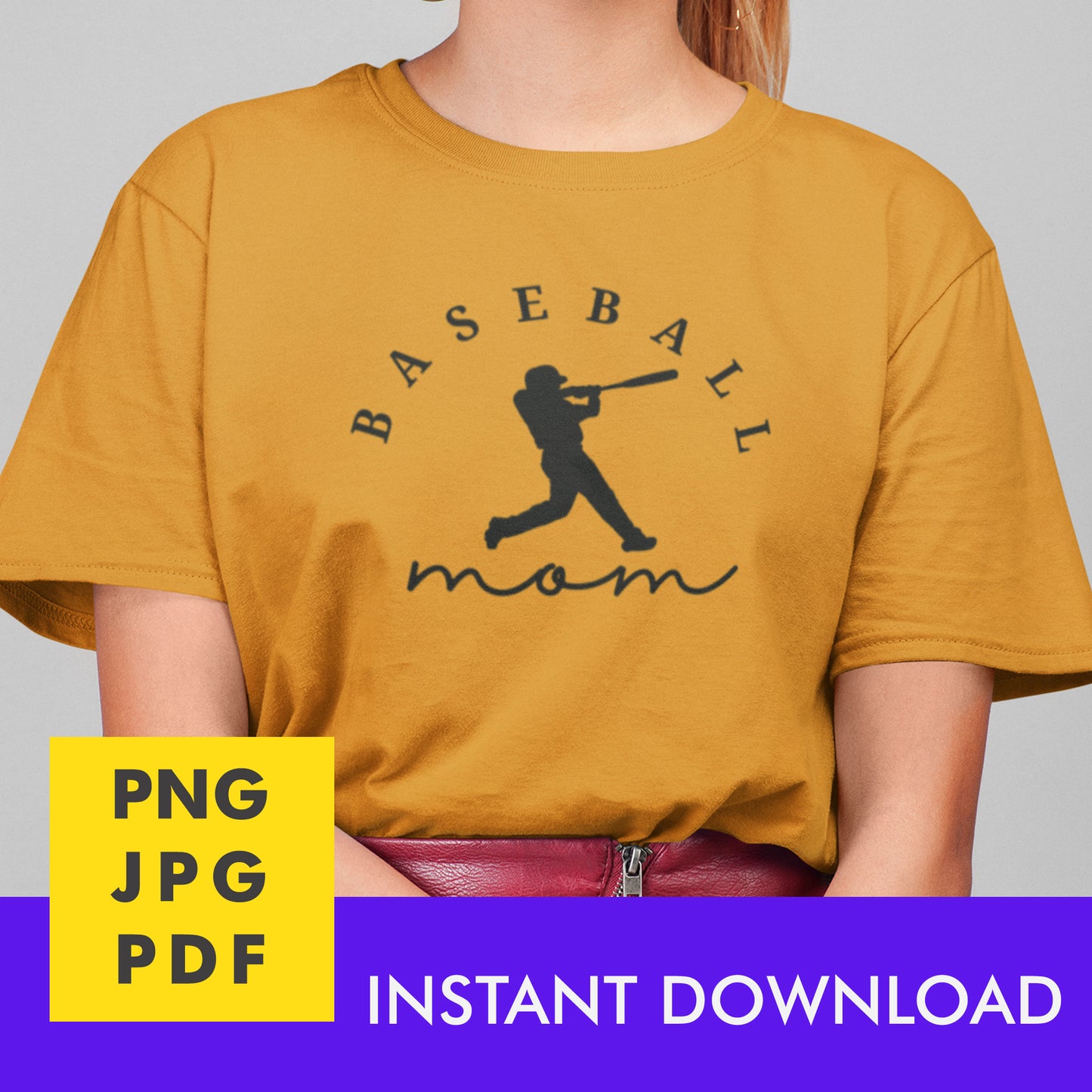 Digital Instant Download - Baseball Mom M06-3