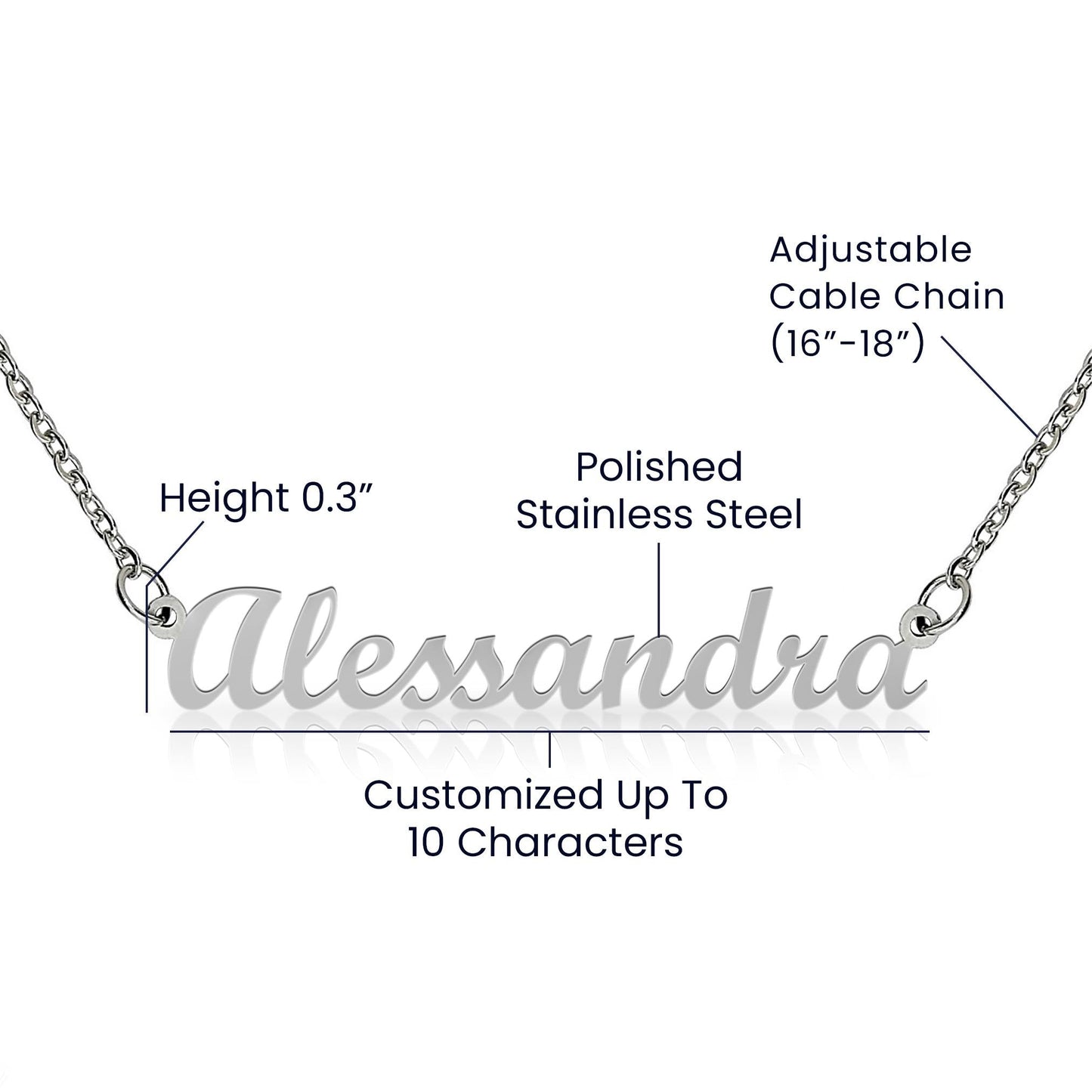 Future Wife, Mrs. Gift | I Love You Name Necklace 0733T1N