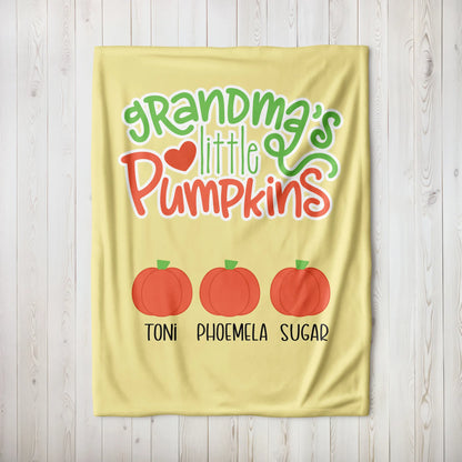 Personalized Gift | Custom Blanket For Grandmother | Grandma's Little Pumpkin BL-07