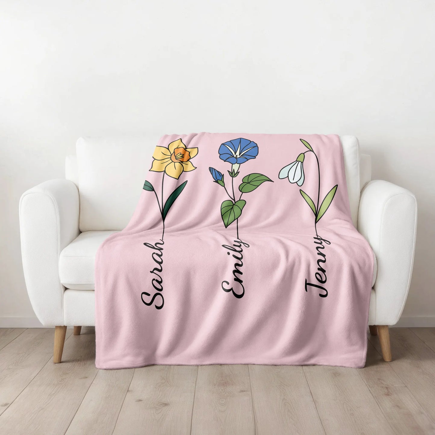 Personalized Gift | Custom Blanket For Grandmother | Grandma's Garden BL-08