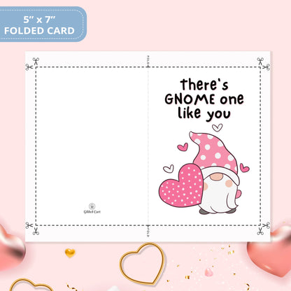 Valentines Card Printable Digital Download  | There's Gnome One Like You 39