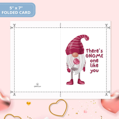 Valentines Card Printable Digital Download  | There's Gnome One Like You 38