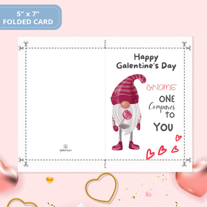 Valentines Card Printable Digital Download  | Happy Galentine's Day My Gnomie 34