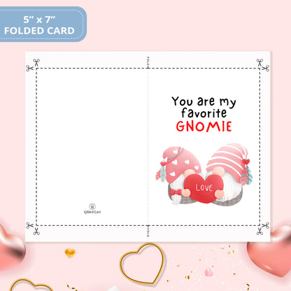 Valentines Card Printable Digital Download  | You Are My Favorite Gnomie 44