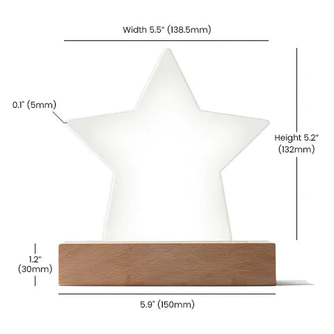 Personalized Gift | Custom Acrylic Star Plaque | Santa Claus Mom Grandma Aunt