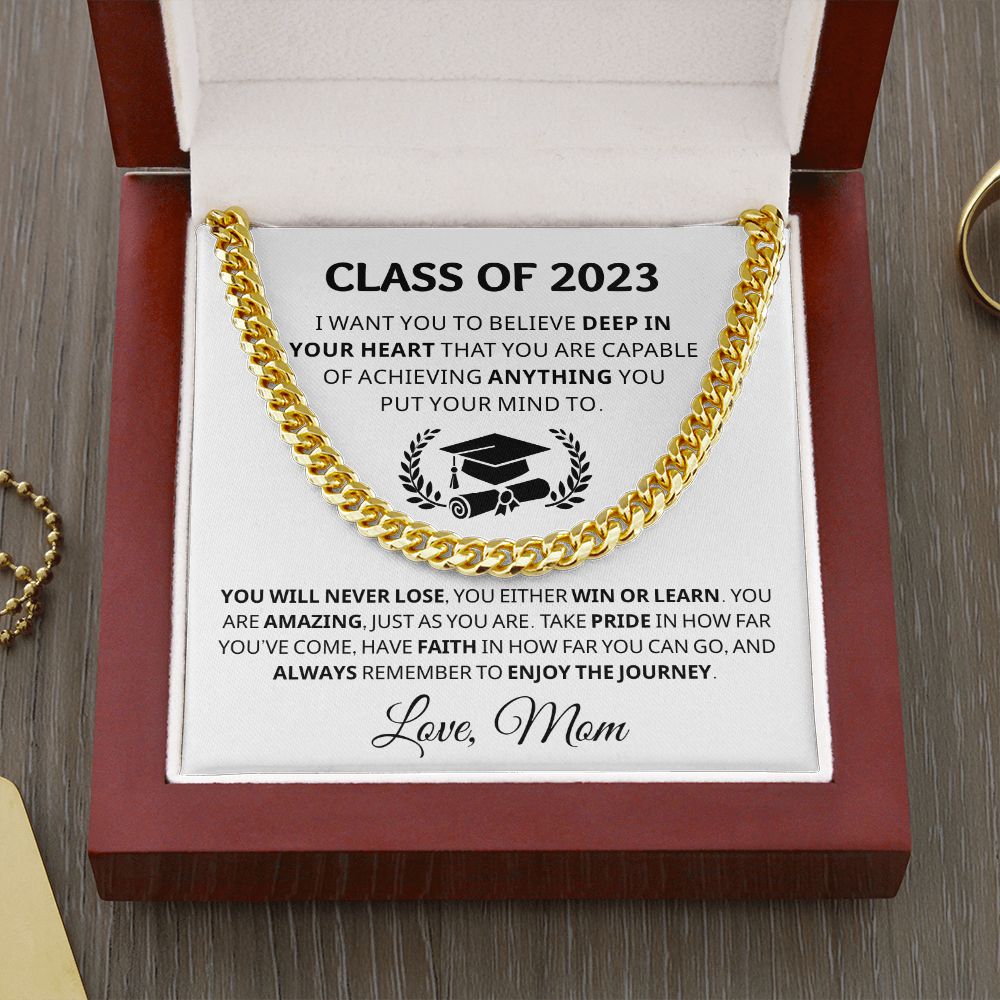 Graduation Gift For Him | Believe Cuban Link Chain 0845CT2