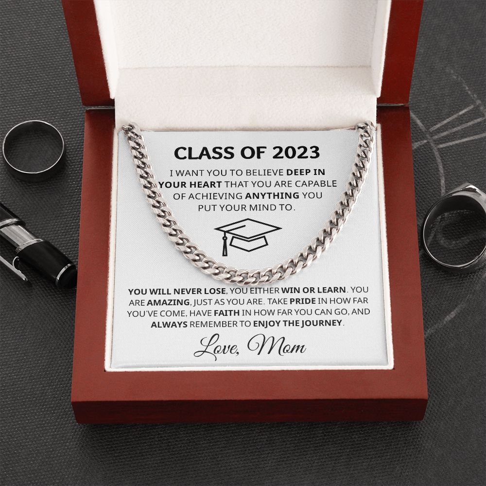 Graduation Gift For Him | Believe Cuban Link Chain 0845CT1