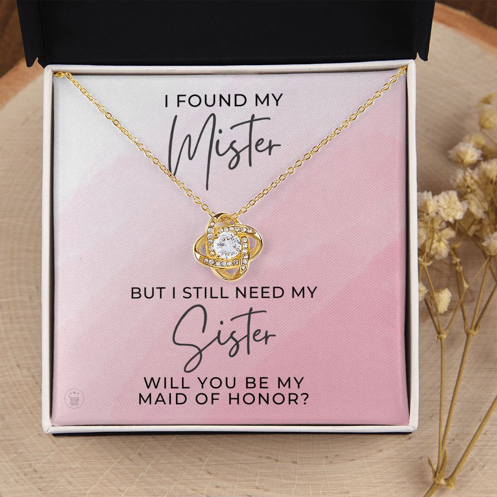 Will You Be My Maid Of Honor White Gold Necklace Gift 0854LT16