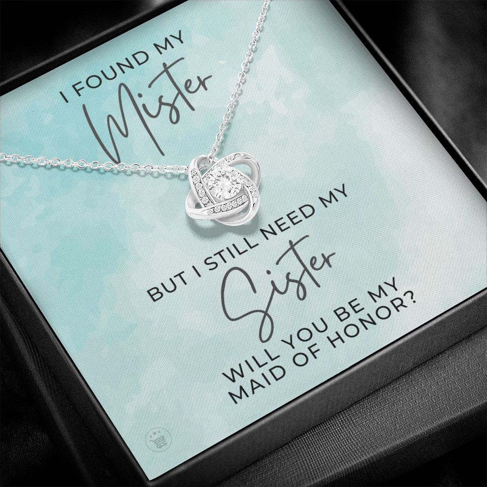 Will You Be My Maid Of Honor White Gold Necklace Gift 0854LT5