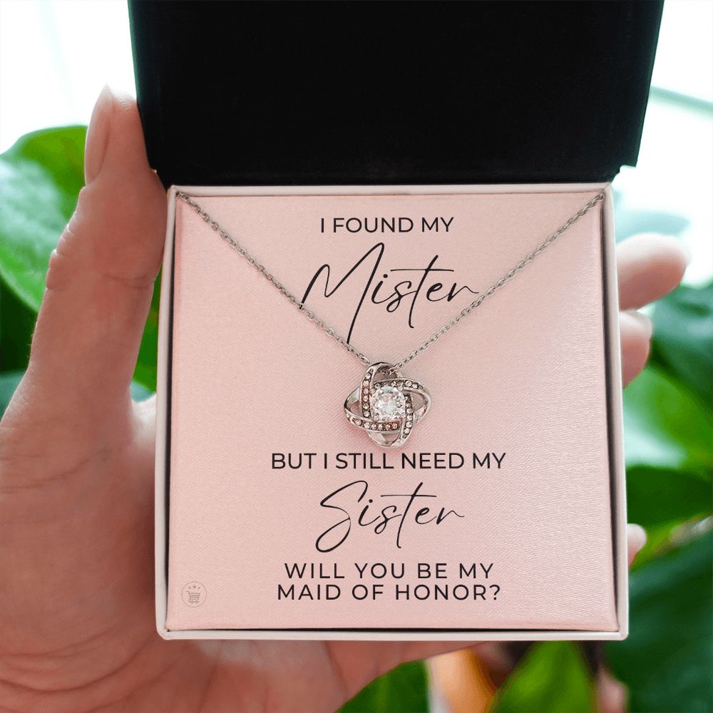 Will You Be My Maid Of Honor White Gold Necklace Gift 0854LT3