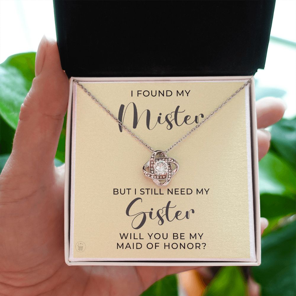 Will You Be My Maid Of Honor White Gold Necklace Gift 0854LT4