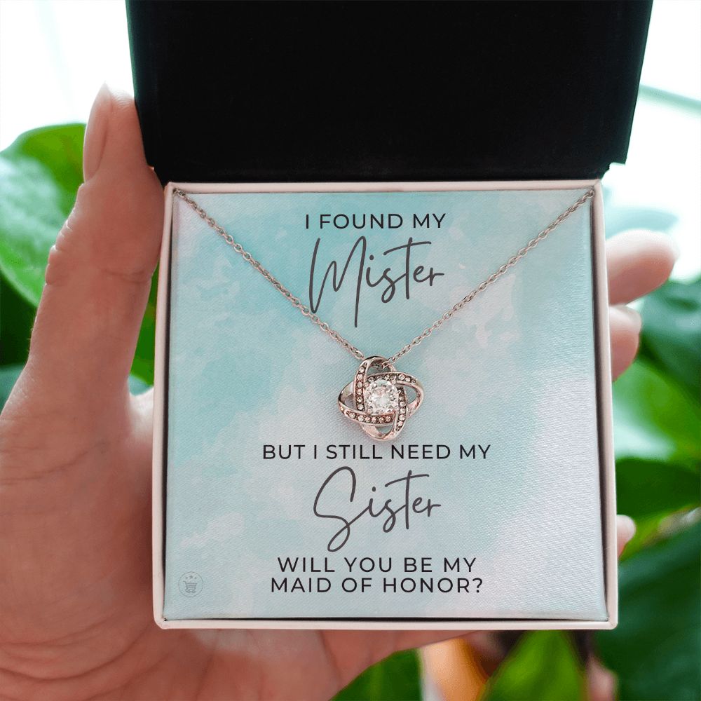 Will You Be My Maid Of Honor White Gold Necklace Gift 0854LT5