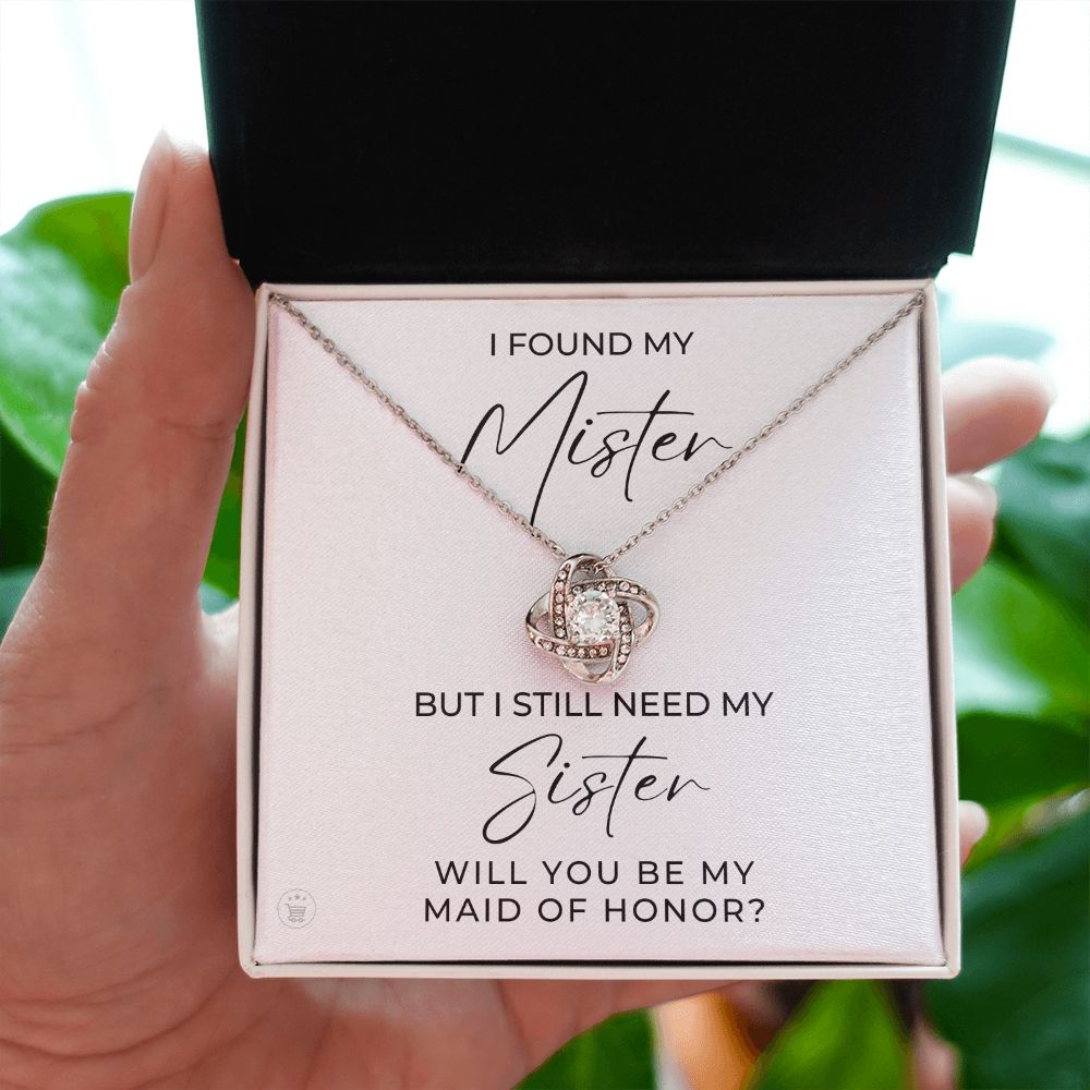 Will You Be My Maid Of Honor White Gold Necklace Gift 0854LT1