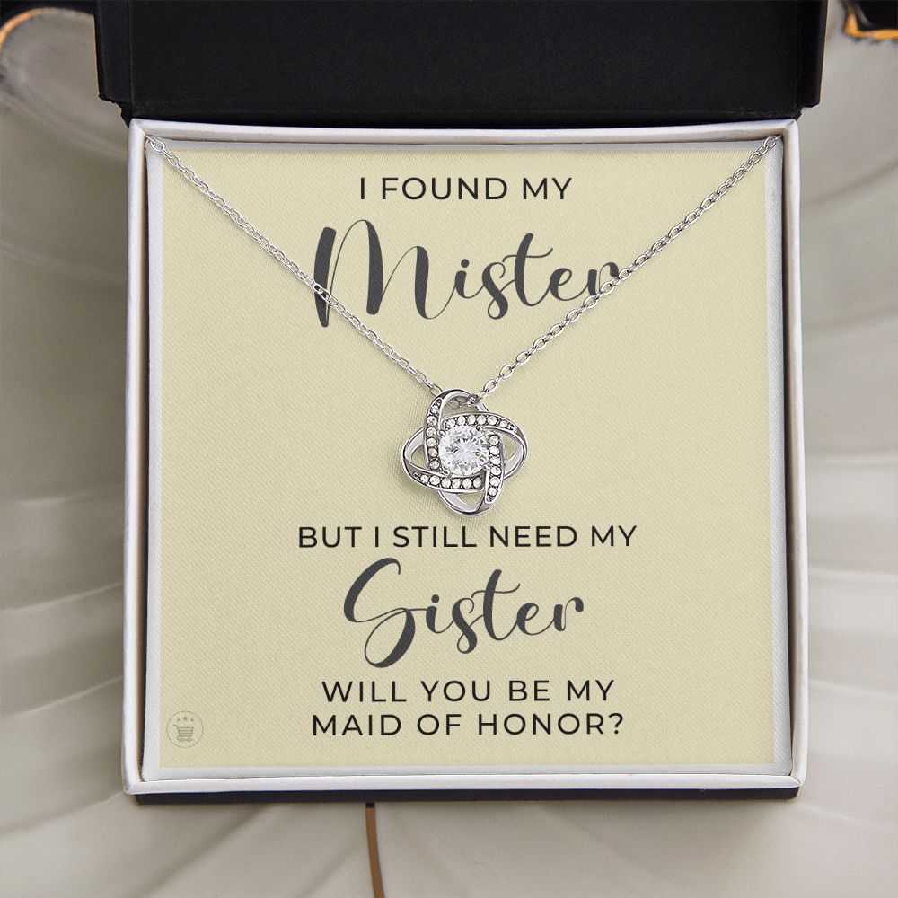 Will You Be My Maid Of Honor White Gold Necklace Gift 0854LT4