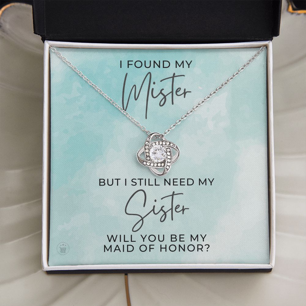 Will You Be My Maid Of Honor White Gold Necklace Gift 0854LT5