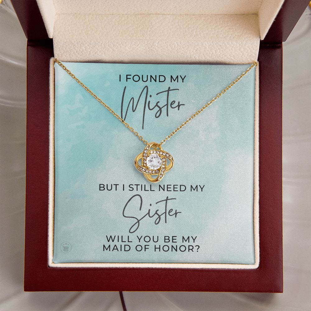 Will You Be My Maid Of Honor White Gold Necklace Gift 0854LT5