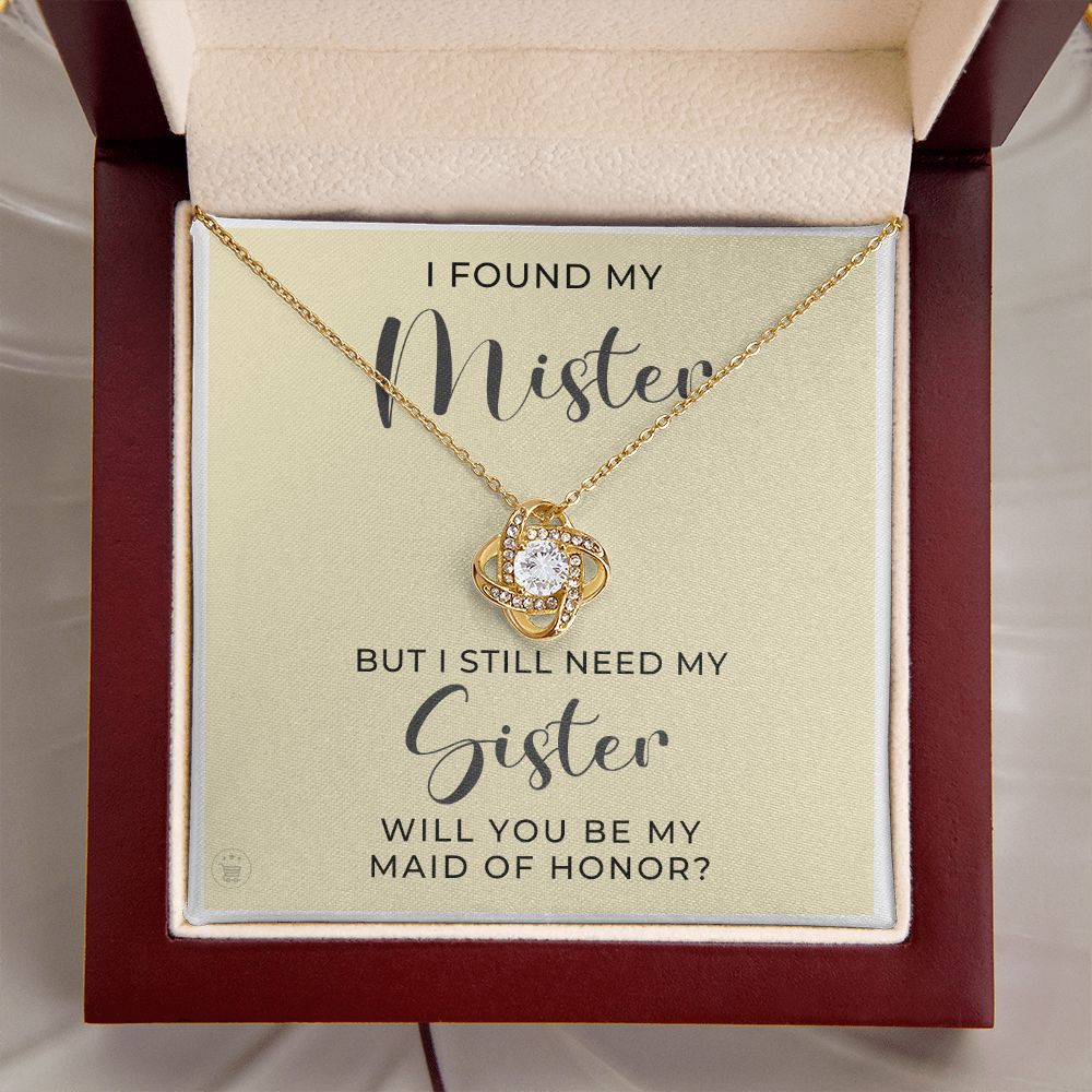 Will You Be My Maid Of Honor White Gold Necklace Gift 0854LT4