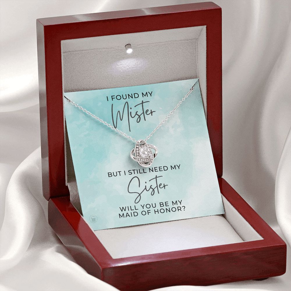 Will You Be My Maid Of Honor White Gold Necklace Gift 0854LT5