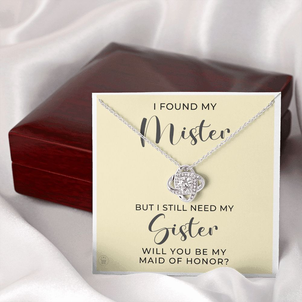 Will You Be My Maid Of Honor White Gold Necklace Gift 0854LT4