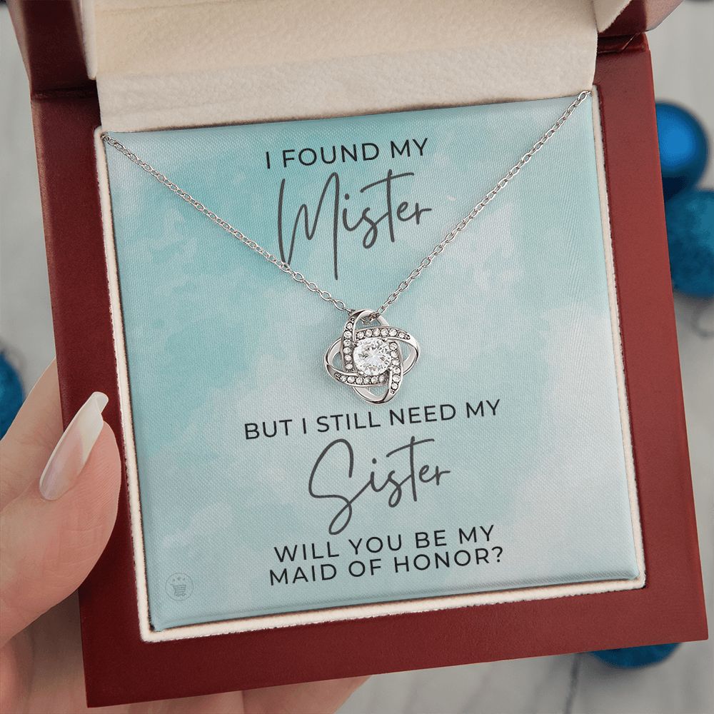 Will You Be My Maid Of Honor White Gold Necklace Gift 0854LT5