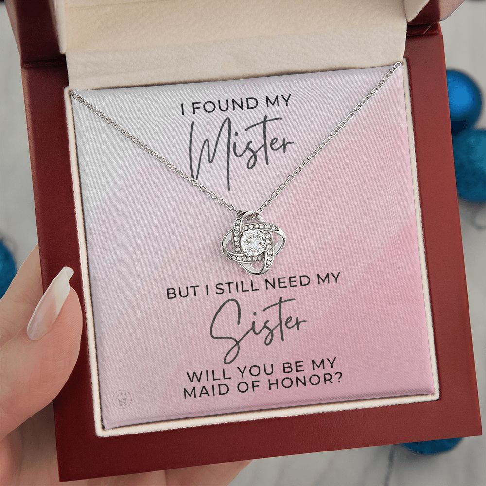 Will You Be My Maid Of Honor White Gold Necklace Gift 0854LT16