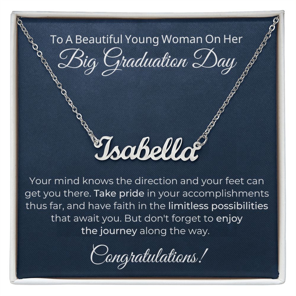 Graduation Gift For Her | Take Pride Name Necklace 0843NNT2