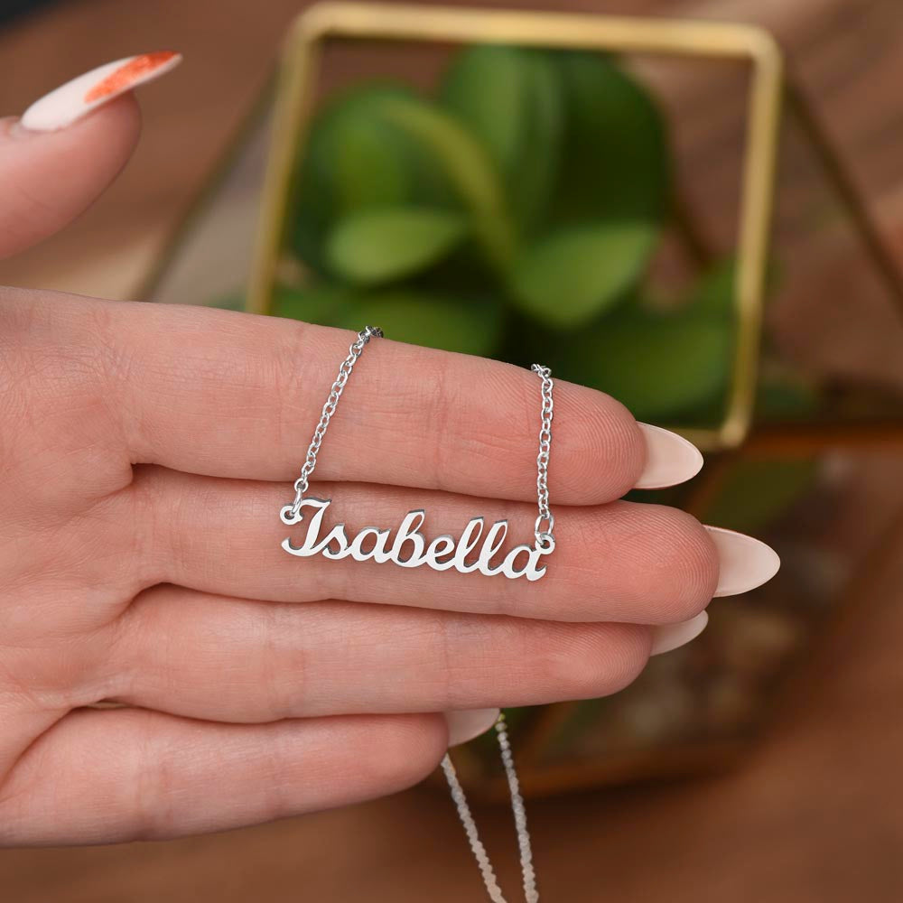 Personalized Stepdaughter Wedding Gift | Promise Name Necklace 0717NNT1