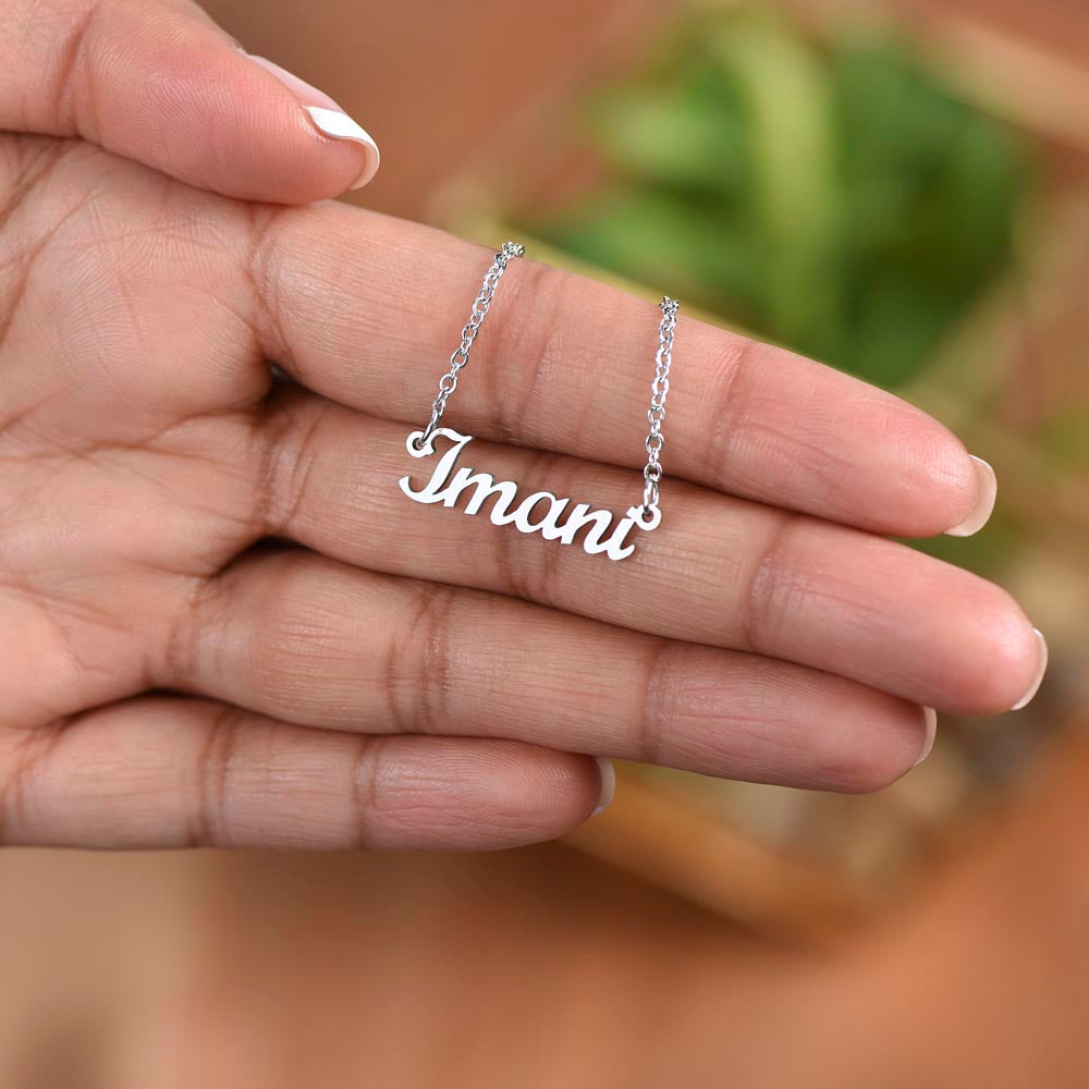 Personalized Granddaughter Gift From Grandma | My Promise Name Necklace  0716NNT1