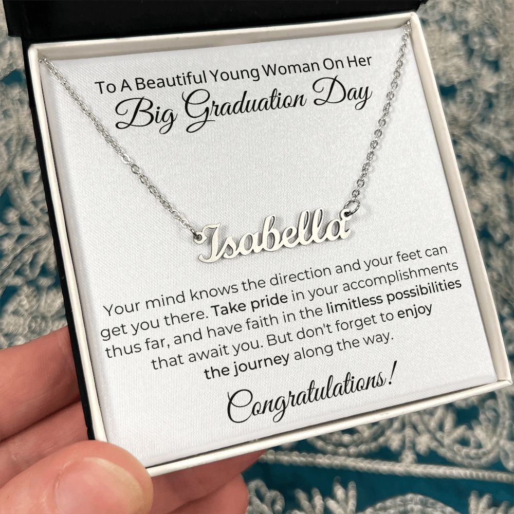 Graduation Gift For Her | Take Pride Name Necklace 0843NNT1