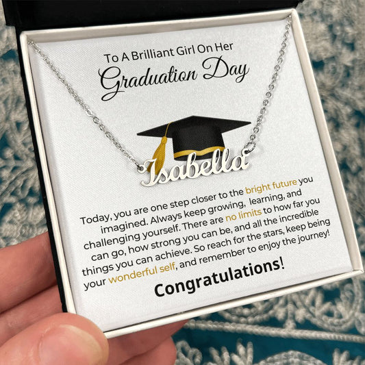 Graduation Gift For Her | One Step Name Necklace 0844NNT1