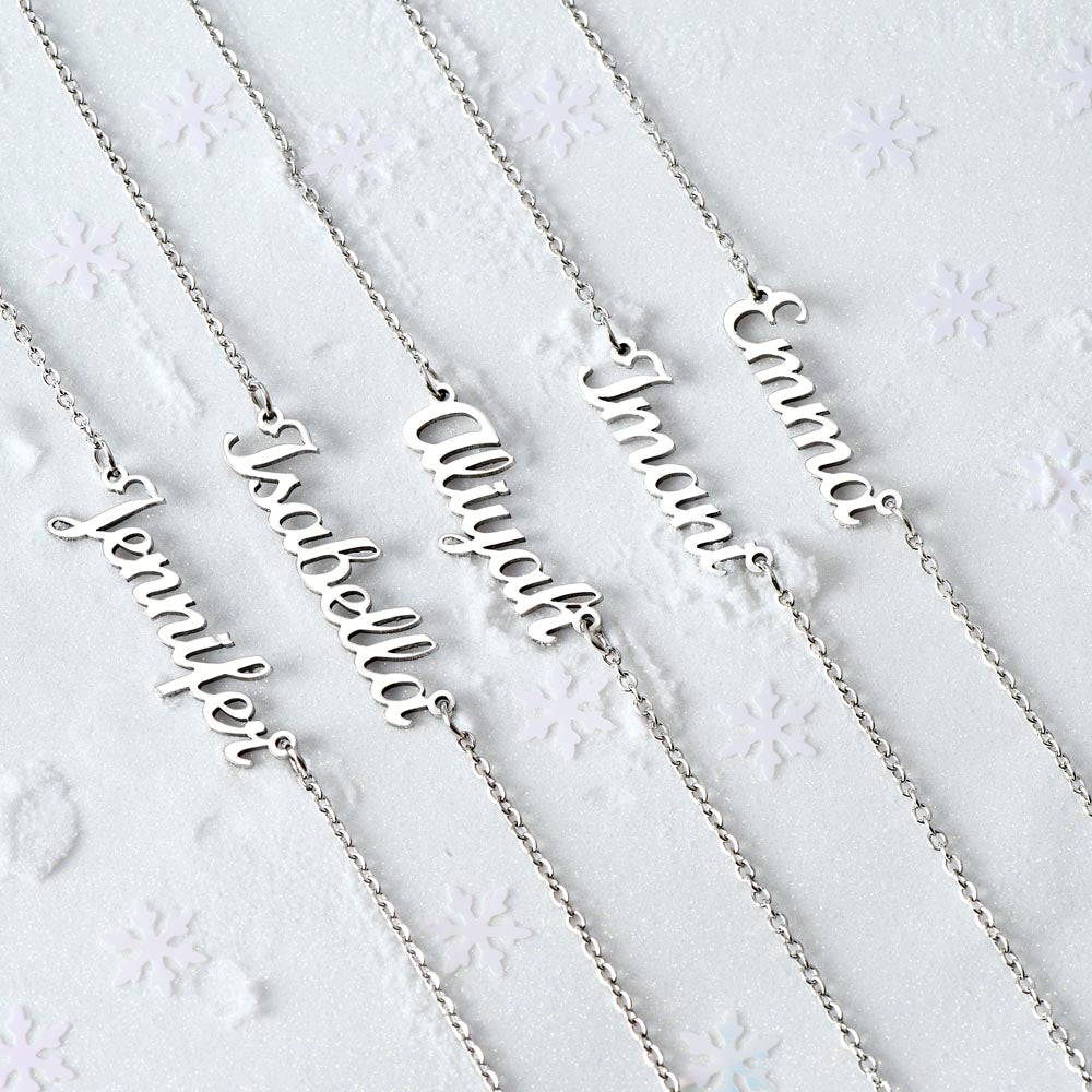 Personalized Daughter Gift From Mom | Wildest Dreams Name Necklace 0577NNT7