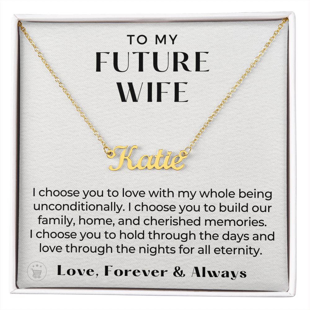 Future Wife Gift | I Choose Name Necklace 0466NNT6