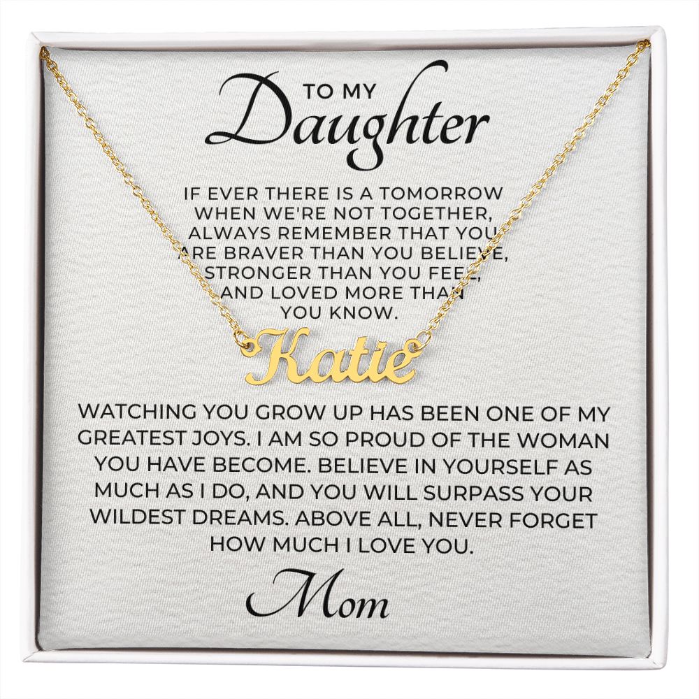 Personalized Daughter Gift From Mom | Wildest Dreams Name Necklace 0577NNT5