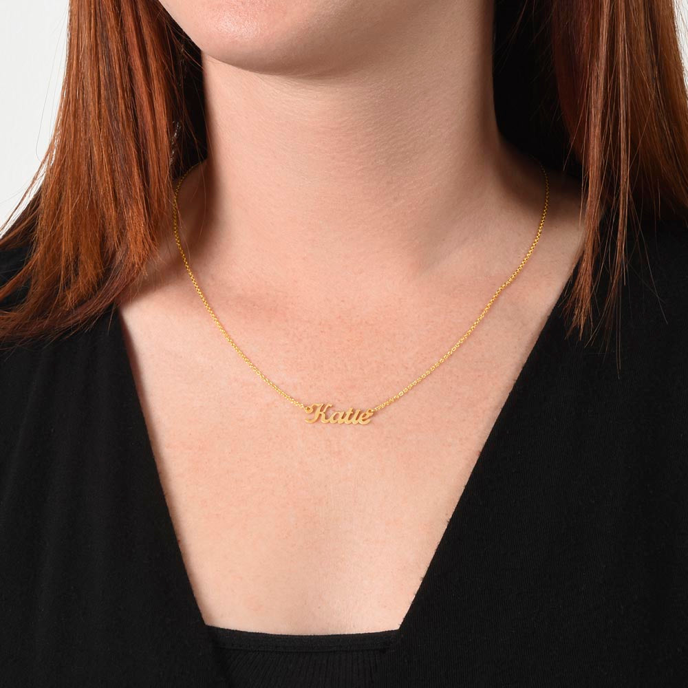 Personalized Stepdaughter Wedding Gift | Promise Name Necklace 0634NNT7