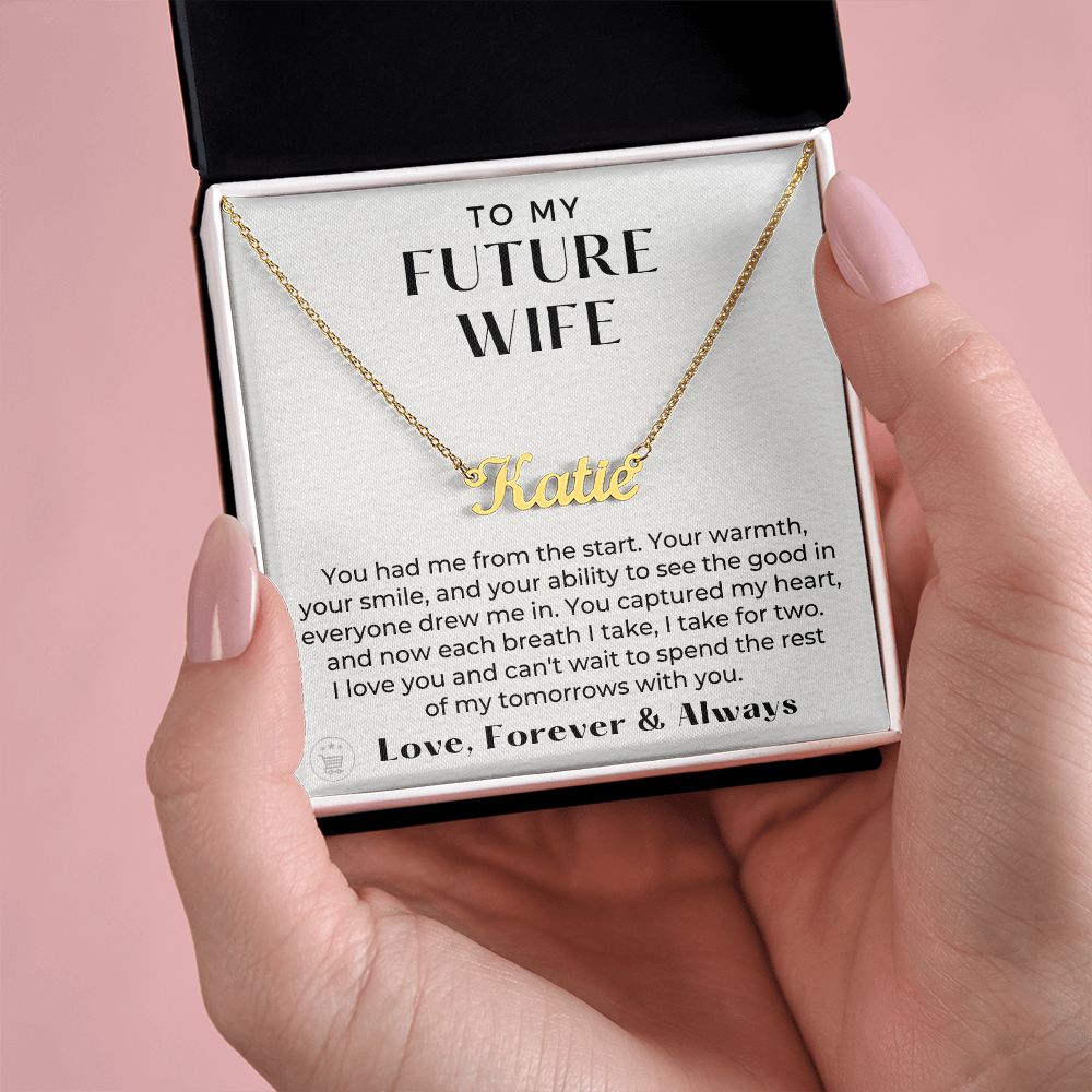 Personalized Future Wife Gift | Each Breath Name Necklace 0473NNT6