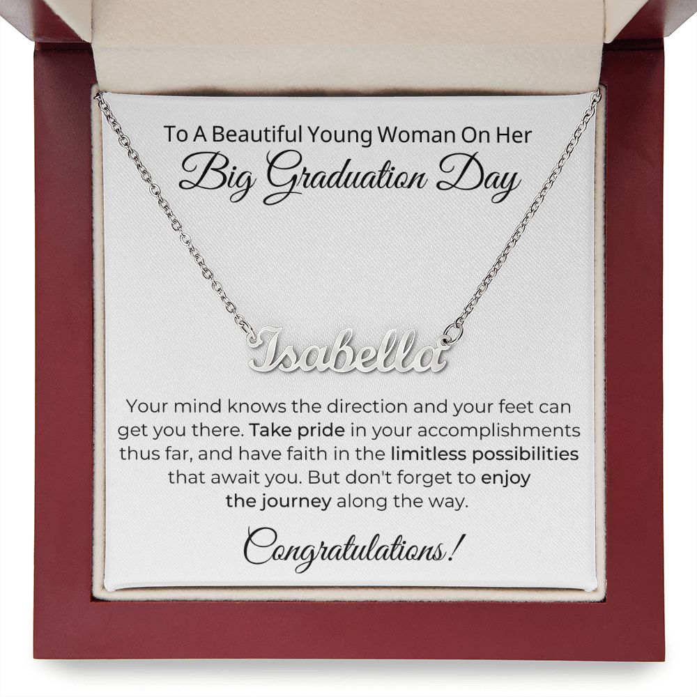 Graduation Gift For Her | Take Pride Name Necklace 0843NNT1