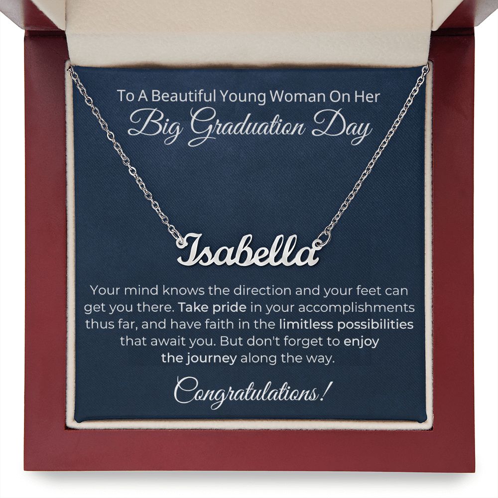 Graduation Gift For Her | Take Pride Name Necklace 0843NNT2