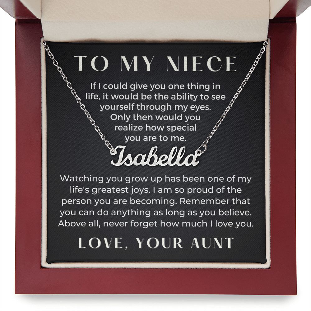 Personalized Niece Gift From Aunt | My Love Name Necklace 0581NNT20