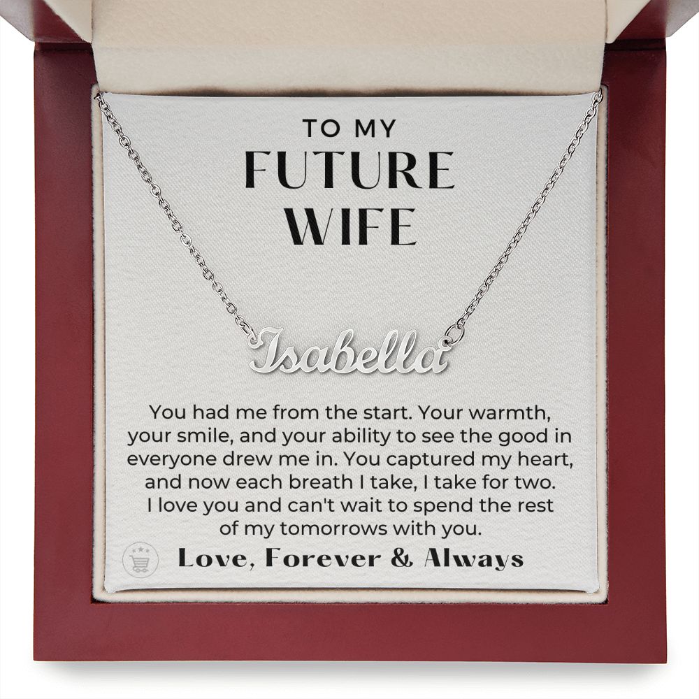 Personalized Future Wife Gift | Each Breath Name Necklace 0473NNT6