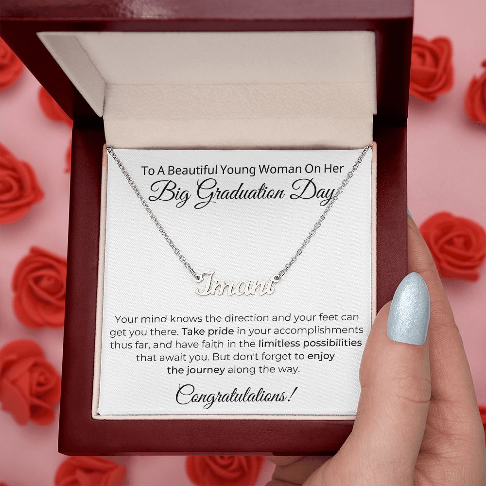 Graduation Gift For Her | Take Pride Name Necklace 0843NNT1