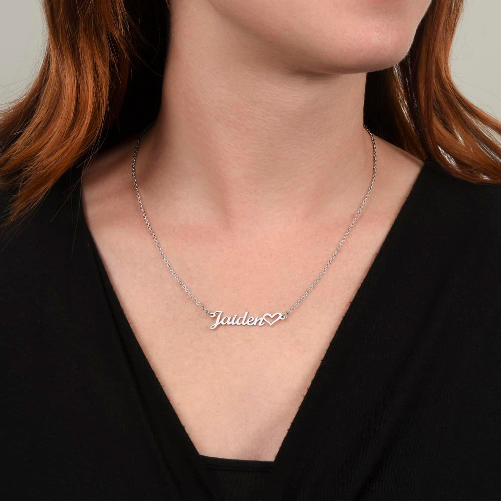 Personalized Daughter Gift From Mom | Believe Name Necklace 0576HNNT11