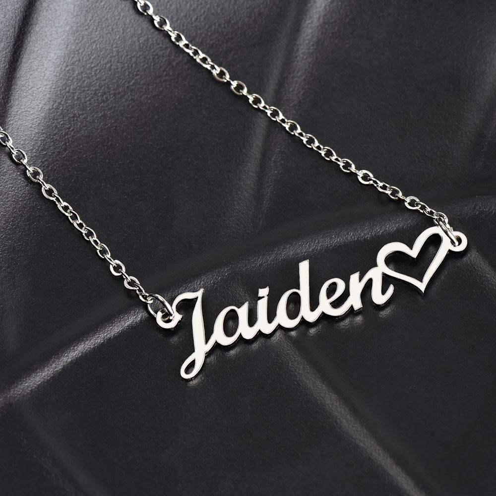 Personalized Daughter Gift From Mom | Believe Name Necklace 0576HNNT5