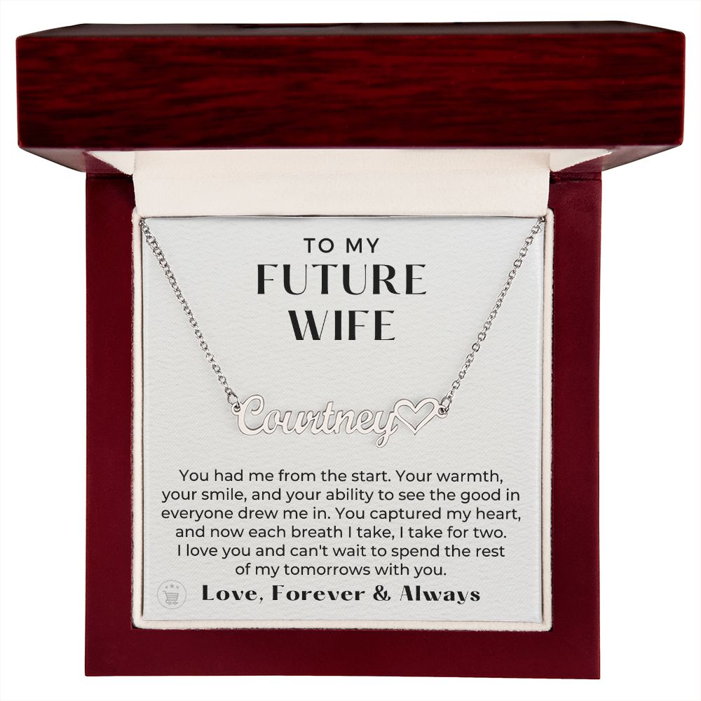 Personalized Future Wife Gift | Each Breath Name Necklace 0473HNNT6