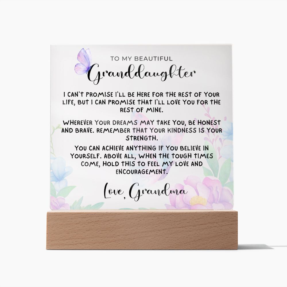 Gift for Granddaugher | My Promise Acrylic Plaque 0716GM-ACS