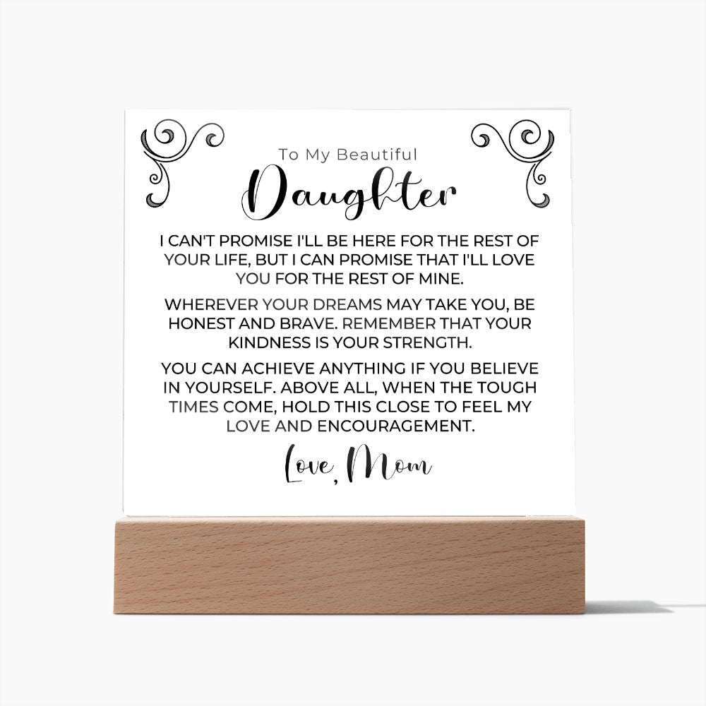 Gift for Daughter | My Promise Acrylic Plaque 690M-ACS